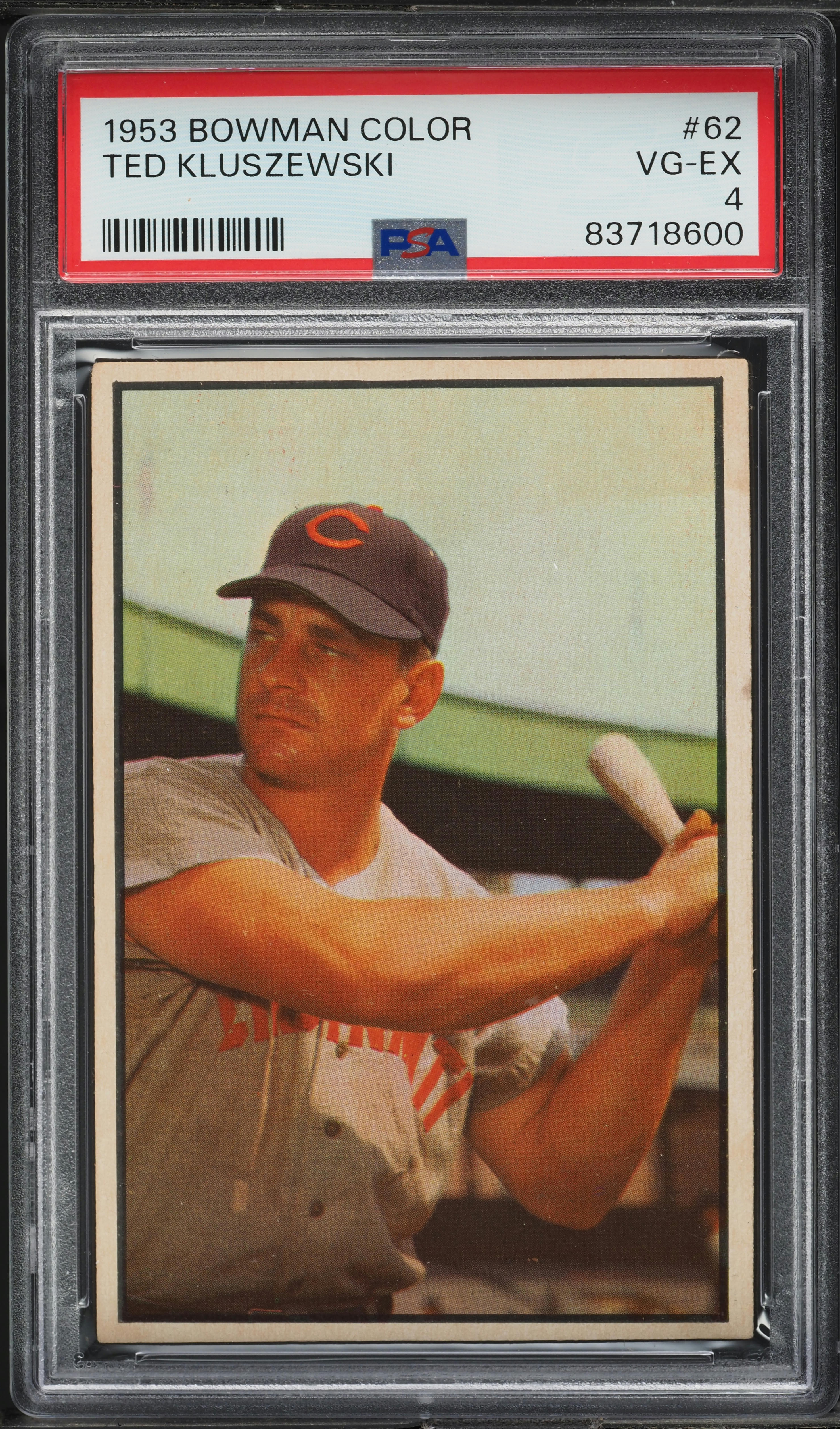1953 Bowman Color Ted Kluszewski #62 PSA 4 VGEX