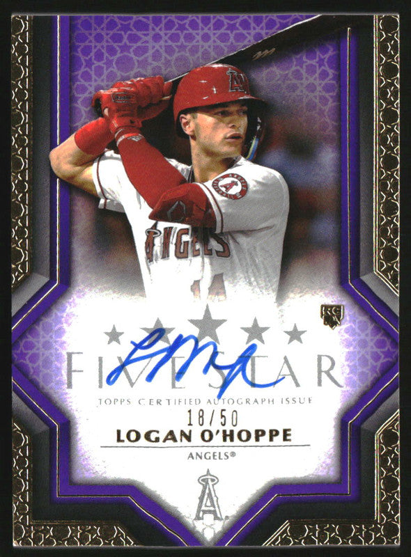 2023 Topps Five Star Autographs Purple #FSALOH Logan O'Hoppe RC Auto /50