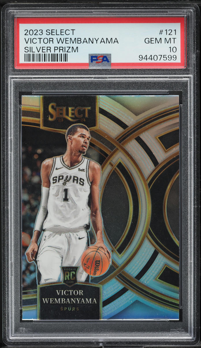 2023 Select Premier Silver Prizm Victor Wembanyama ROOKIE #121 PSA 10 GEM MINT