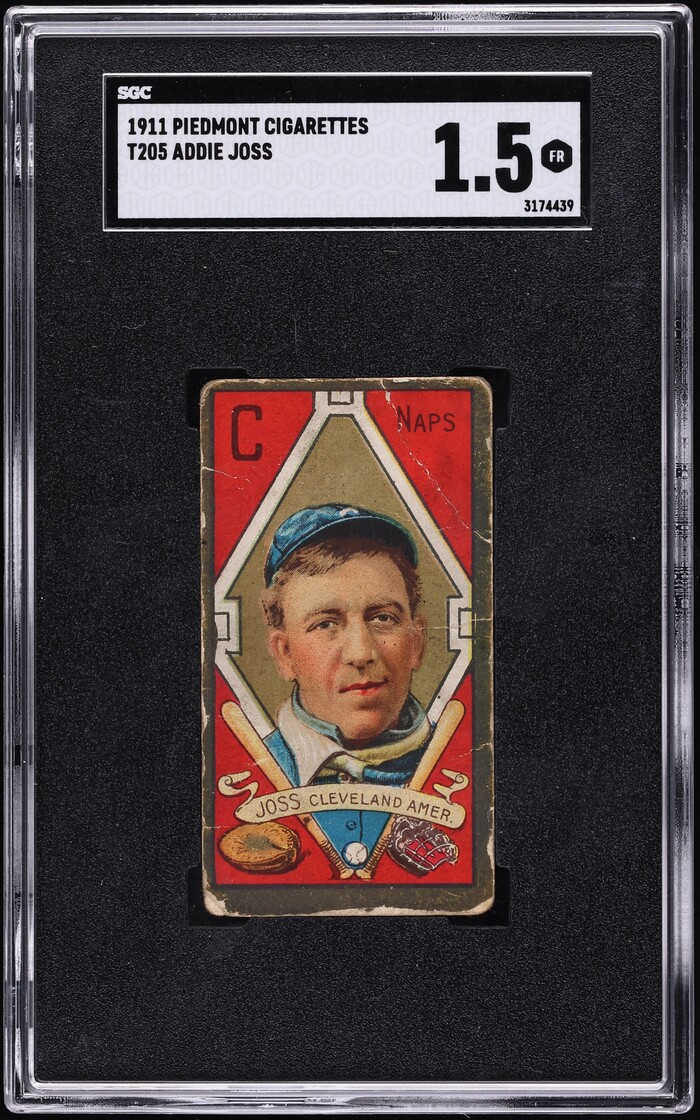 1911 T205 Gold Border Addie Joss SGC 1.5 FR