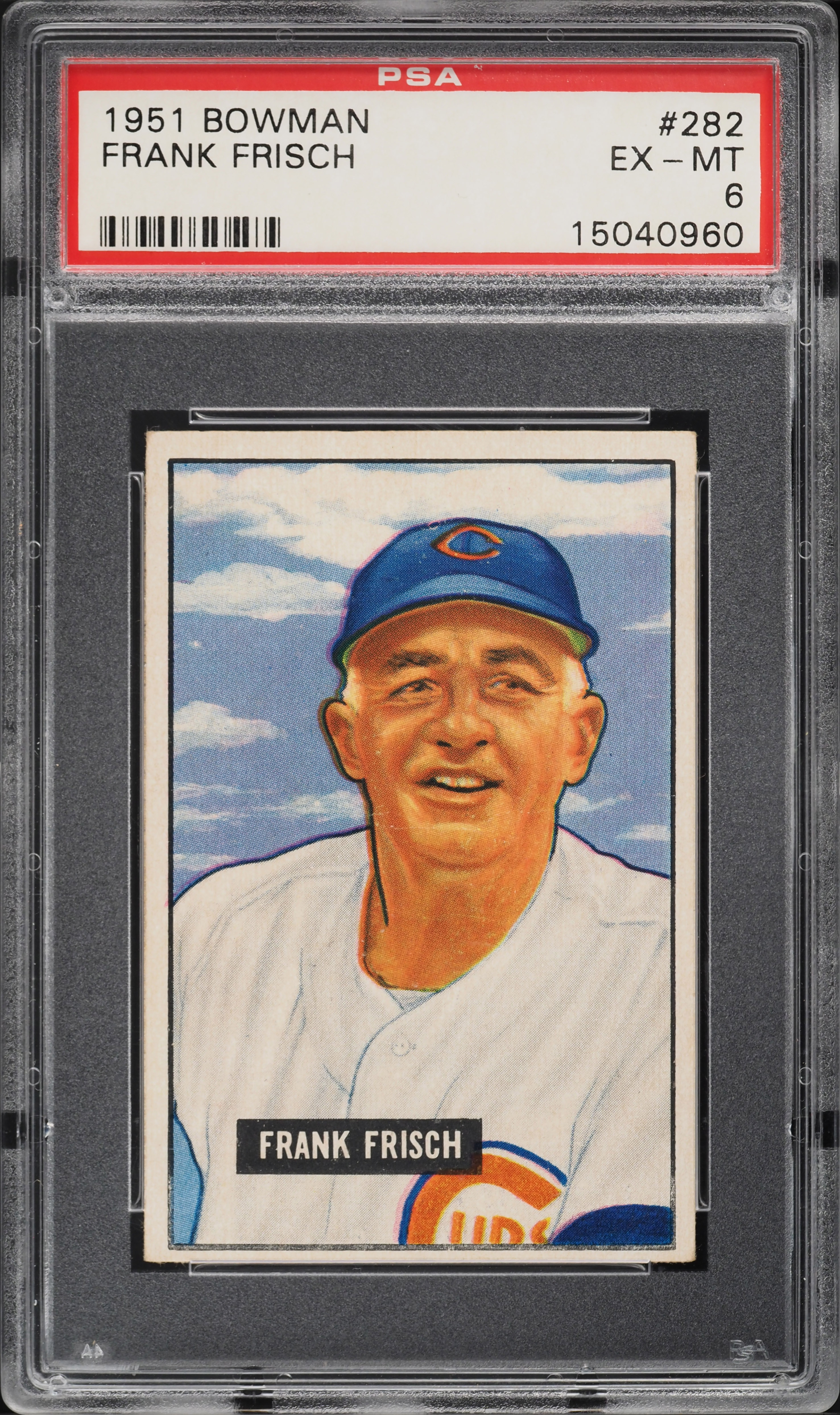 1951 Bowman Frank Frisch #282 PSA 6 EXMT