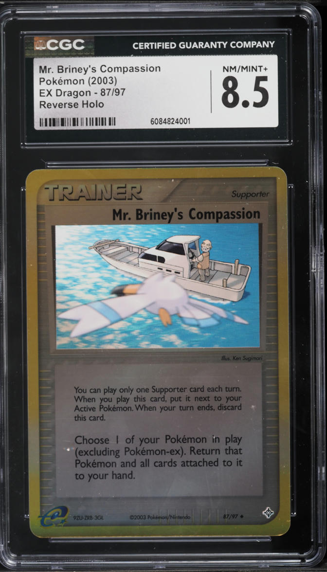 2003 Pokemon EX Dragon Reverse Holo Mr. Briney's Compassion #87 CGC 8.5 NM-MT+
