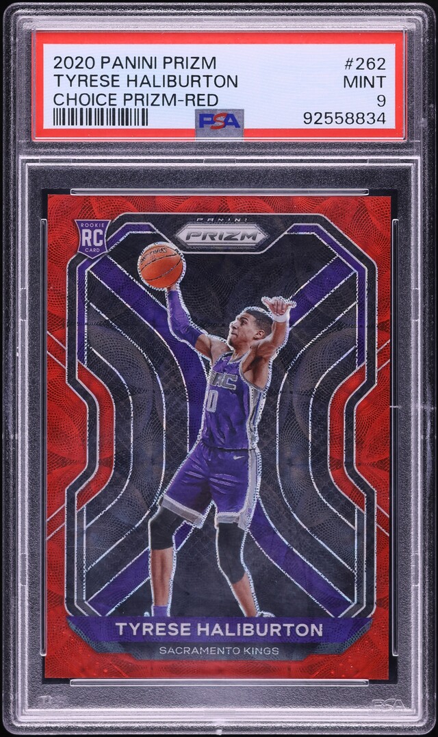 2020 Panini Prizm Choice Red Tyrese Haliburton ROOKIE /88 #262 PSA 9 MINT