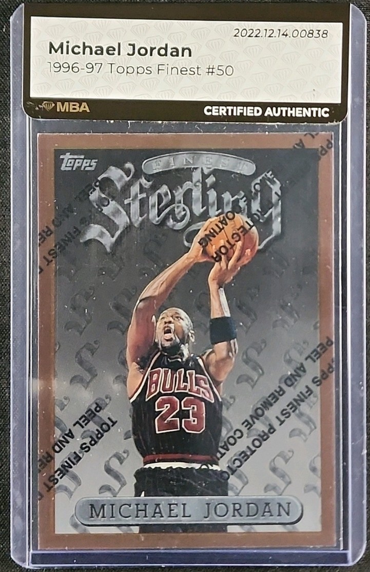 1996 Finest w/ Coating Michael Jordan #50 MBA AUTH