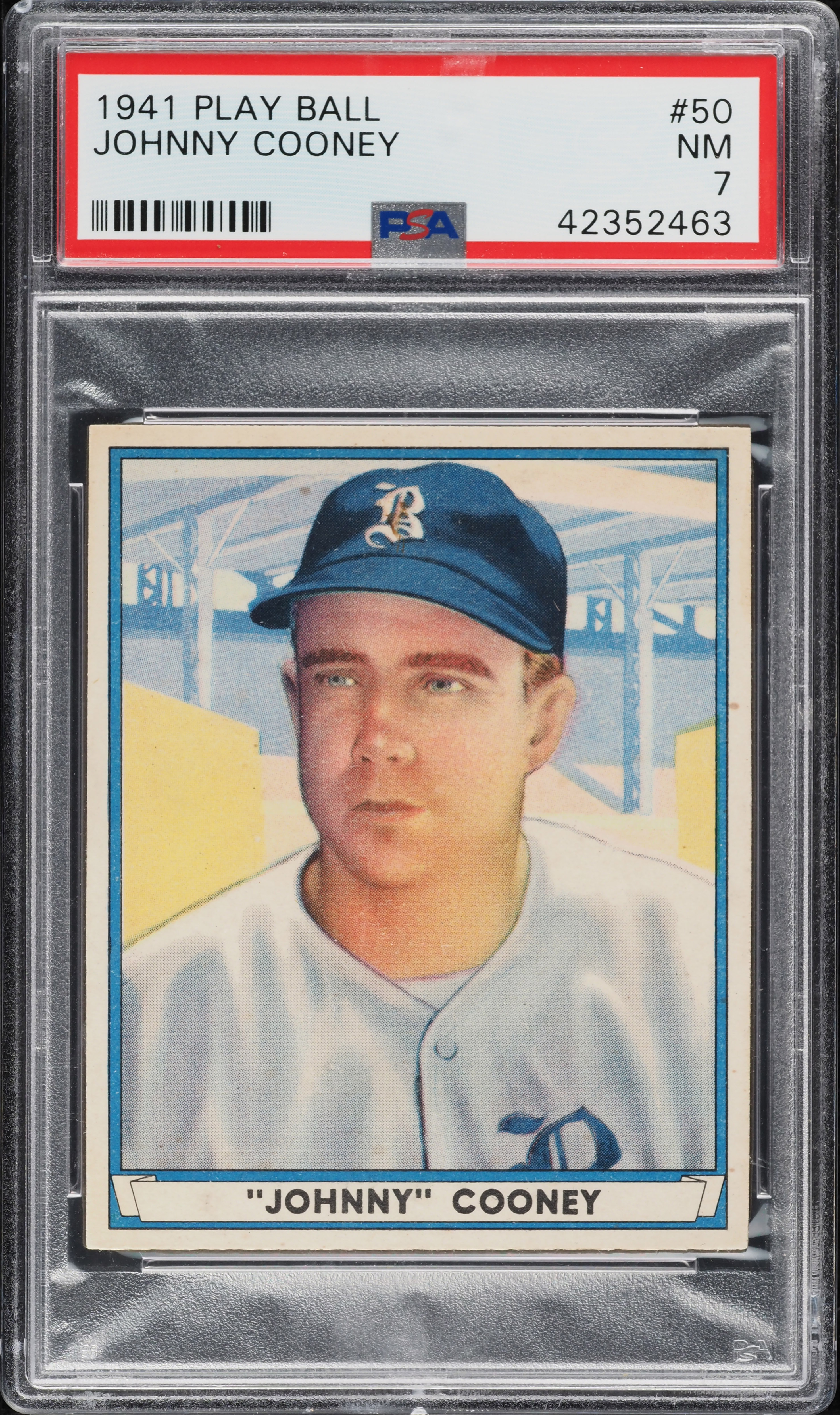 1941 Play Ball Johnny Cooney #50 PSA 7 NRMT