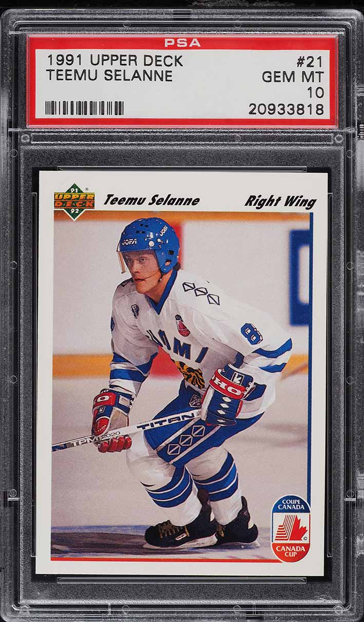 1991 Upper Deck Hockey Teemu Selanne ROOKIE #21 PSA 10 GEM MINT