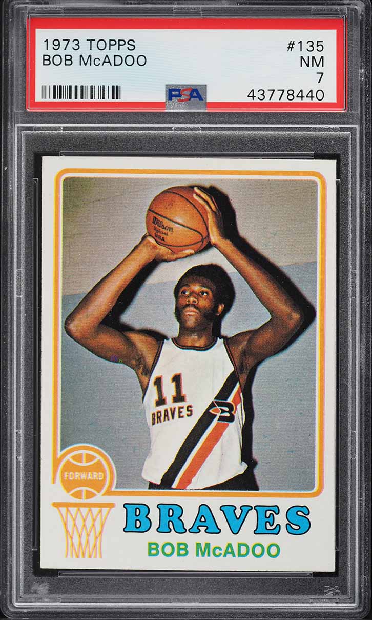 1973 Topps Basketball Bob McAdoo ROOKIE #135 PSA 7 NRMT