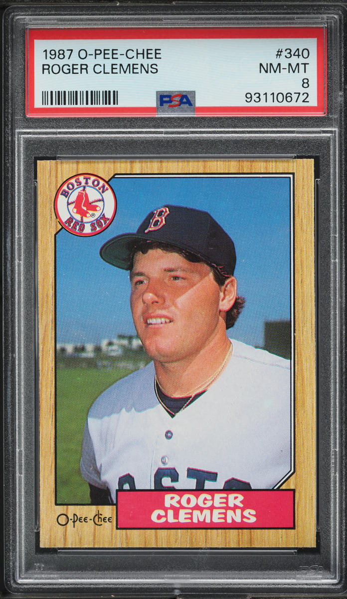 1987 O-Pee-Chee Roger Clemens #340 PSA 8 NM-MT