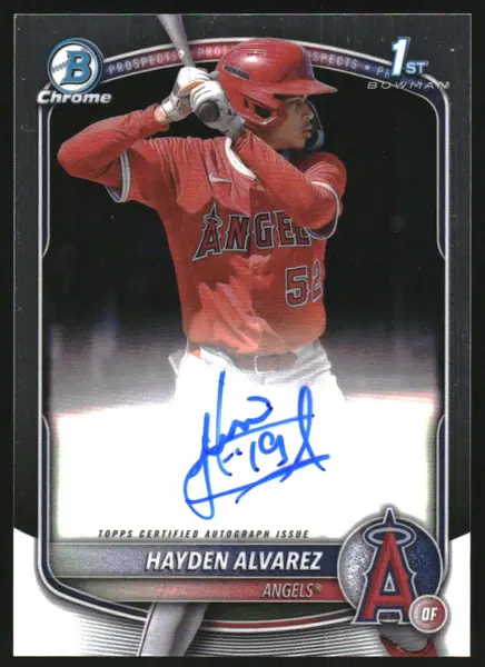 2025 Bowman Chrome Autographs #CPA-HA Hayden Alvarez RC Auto