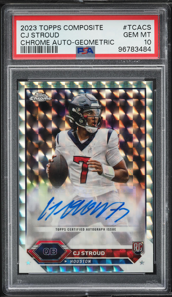 2023 Topps Chrome Composite Geometric CJ Stroud ROOKIE AUTO #TCACS PSA 10
