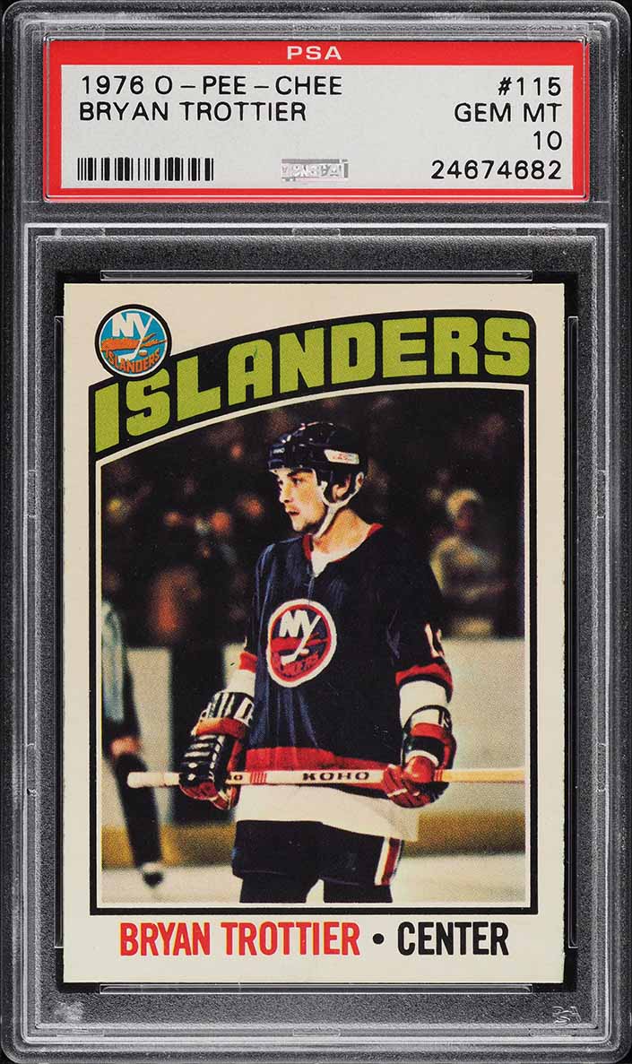 1976 O-Pee-Chee Hockey Bryan Trottier ROOKIE #115 PSA 10 GEM MINT