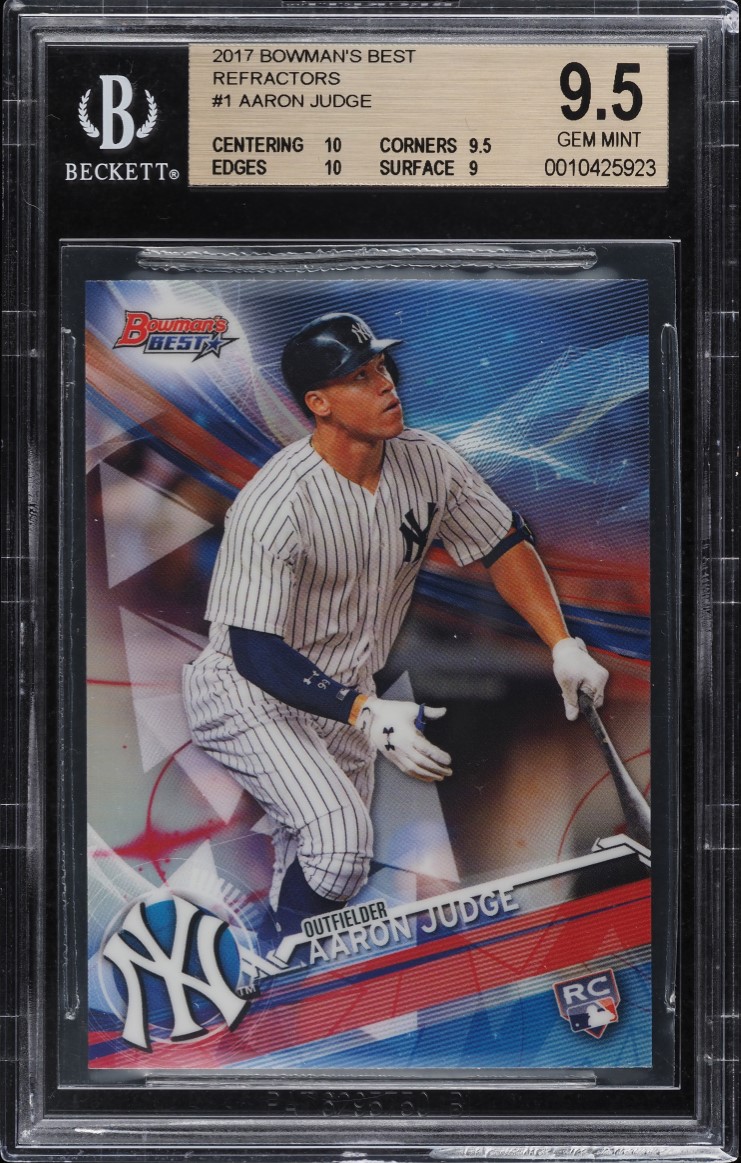 2017 Bowman's Best Refractor Aaron Judge ROOKIE #1 BGS 9.5 GEM MINT