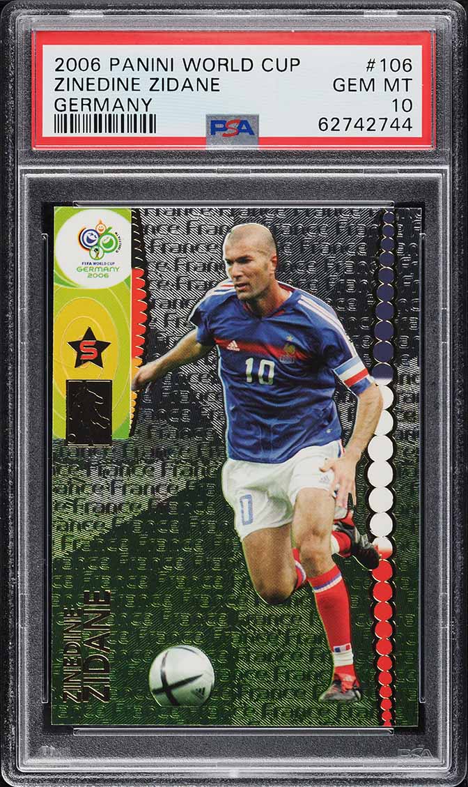 2006 Panini World Cup Germany Zinedine Zidane #106 PSA 10 GEM MINT