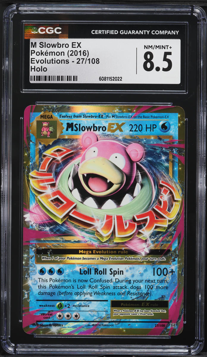 2016 Pokemon XY Evolutions M Slowbro EX #27 CGC 8.5 NM-MT+