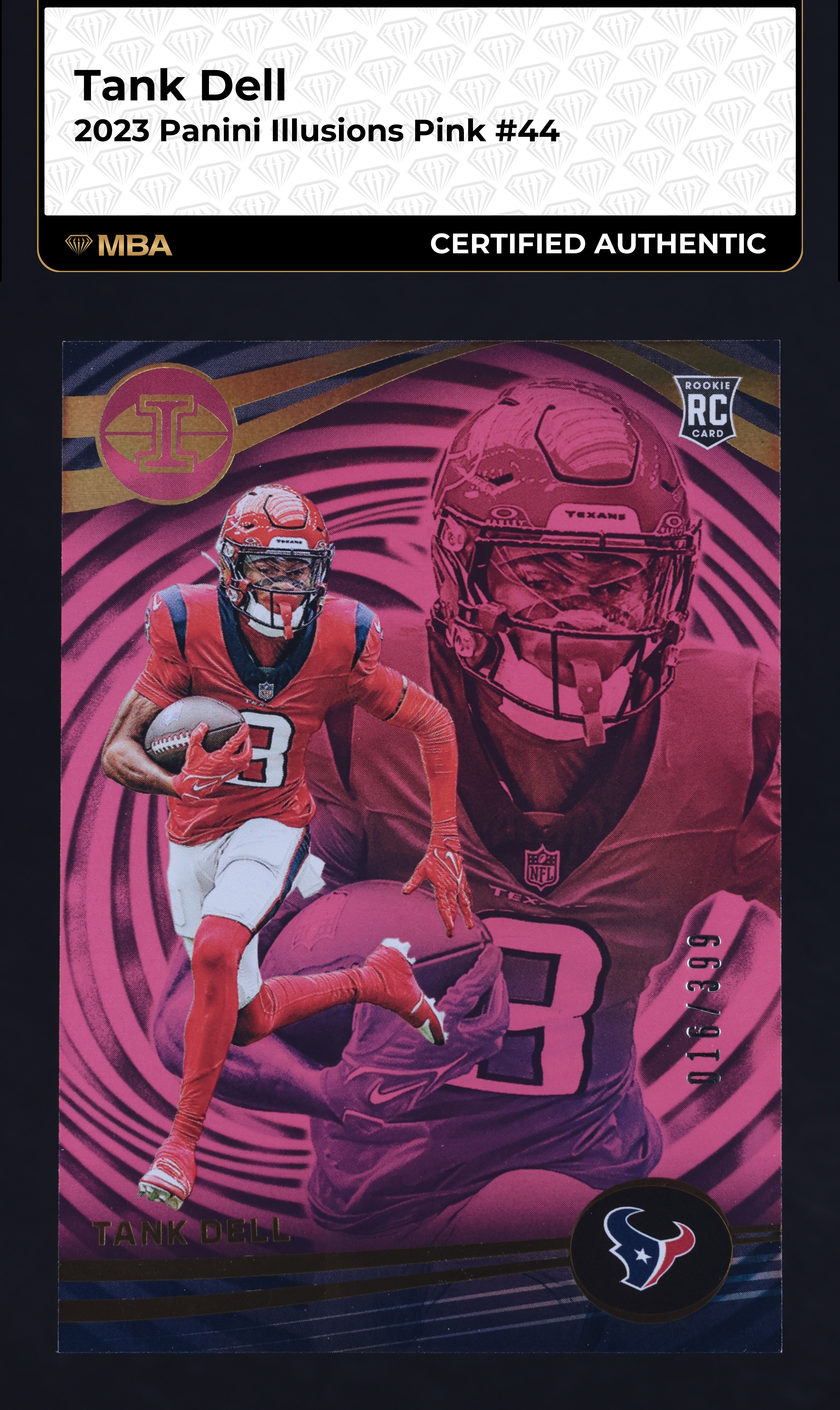 2023 Panini Illusions Pink Tank Dell ROOKIE /399 #44 MBA AUTH