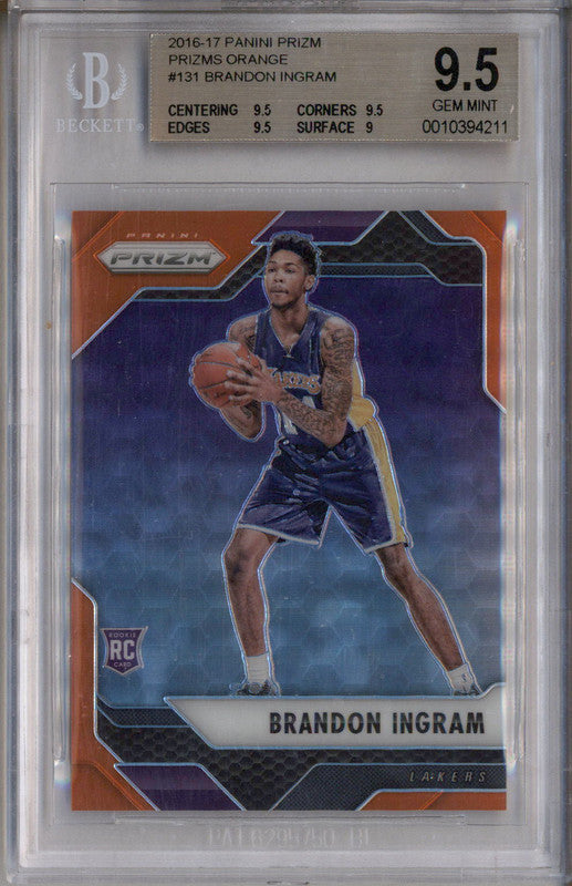 2016 Panini Prizm Prizms Orange #131 Brandon Ingram RC Rookie /49 BGS 9.5