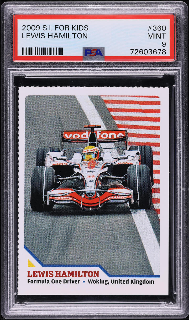 2009 Sports Illustrated For Kids Lewis Hamilton ROOKIE #360 PSA 9 MINT
