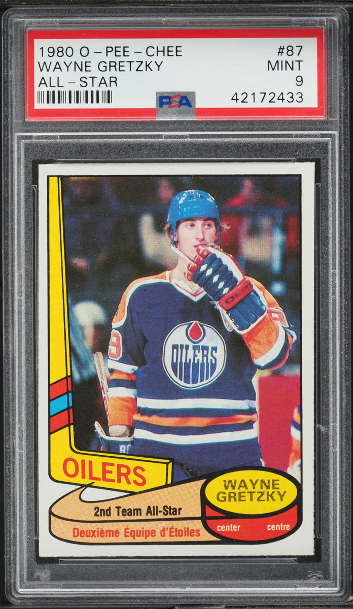 1980 O-Pee-Chee Hockey Wayne Gretzky ALL-STAR #87 PSA 9 MINT