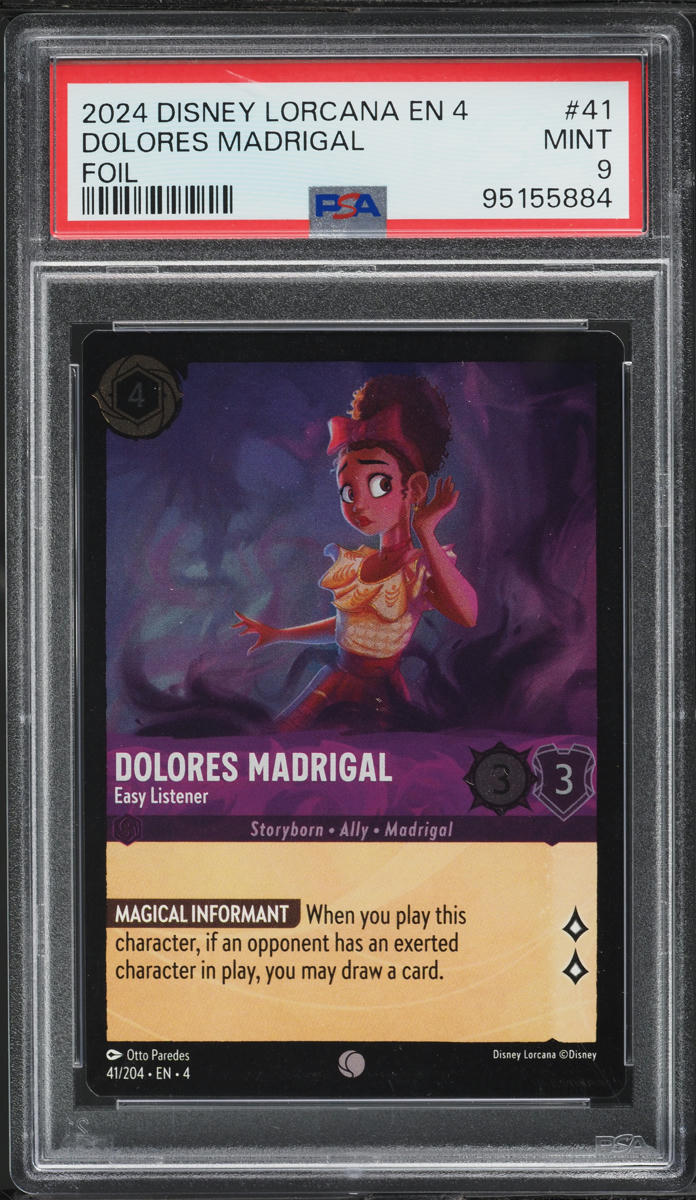 2024 Disney Lorcana Ursula's Return Foil Dolores Madrigal #41 PSA 9 MINT