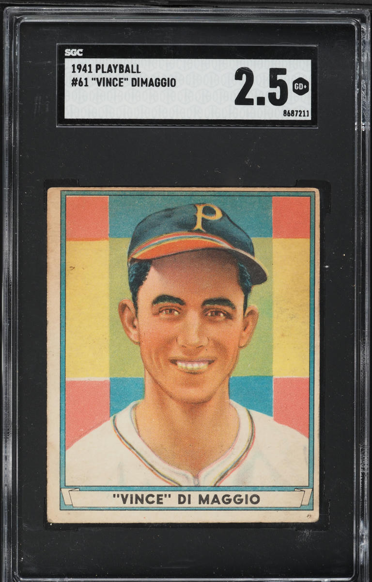1941 Play Ball Vince DiMaggio #61 SGC 2.5 GD+