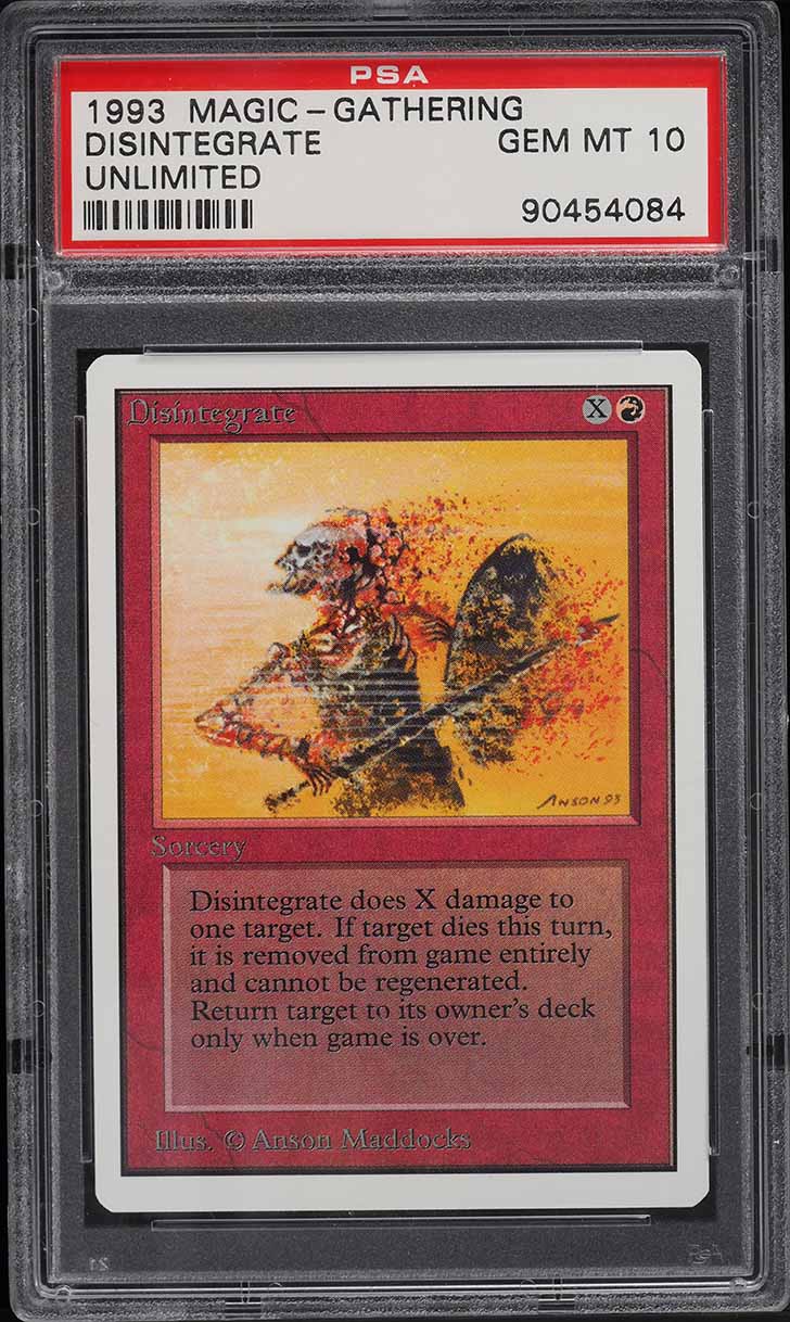 1993 Magic The Gathering MTG Unlimited Disintegrate C R PSA 10 GEM MINT