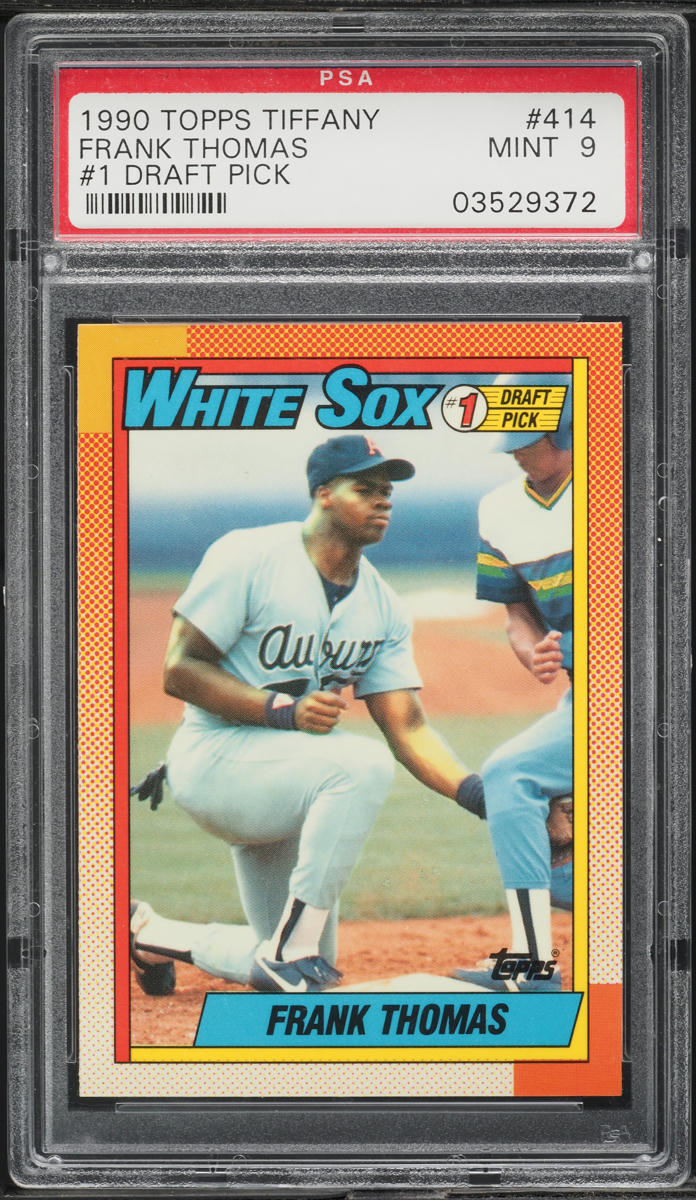 1990 Topps Tiffany Frank Thomas ROOKIE #414 PSA 9 MINT