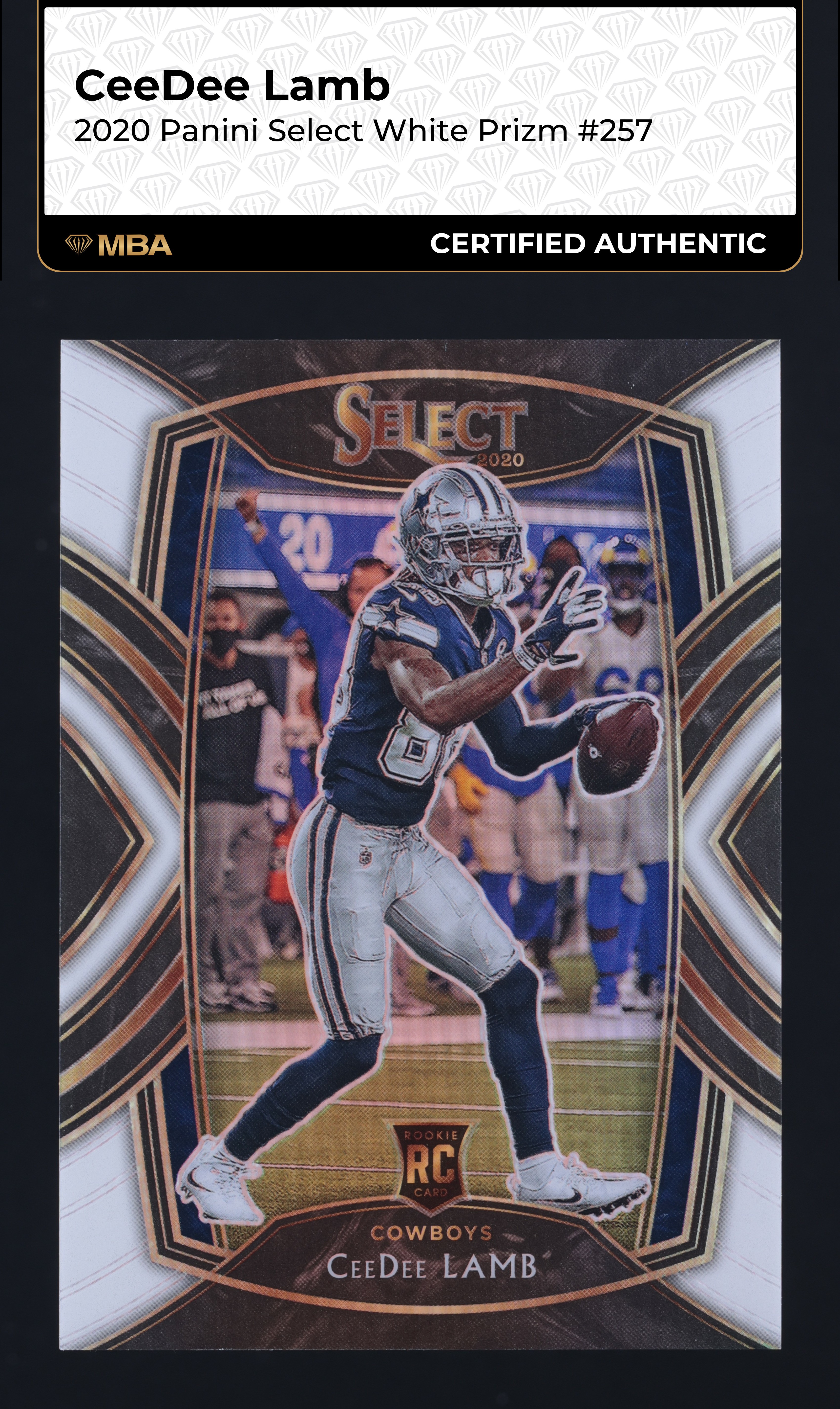 2020 Select Club Level White Prizm CeeDee Lamb ROOKIE /35 #257 MBA AUTH