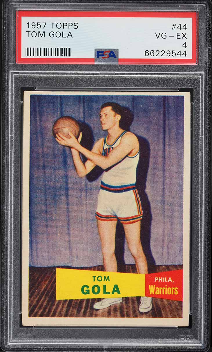 1957 Topps Basketball Tom Gola ROOKIE #44 PSA 4 VGEX