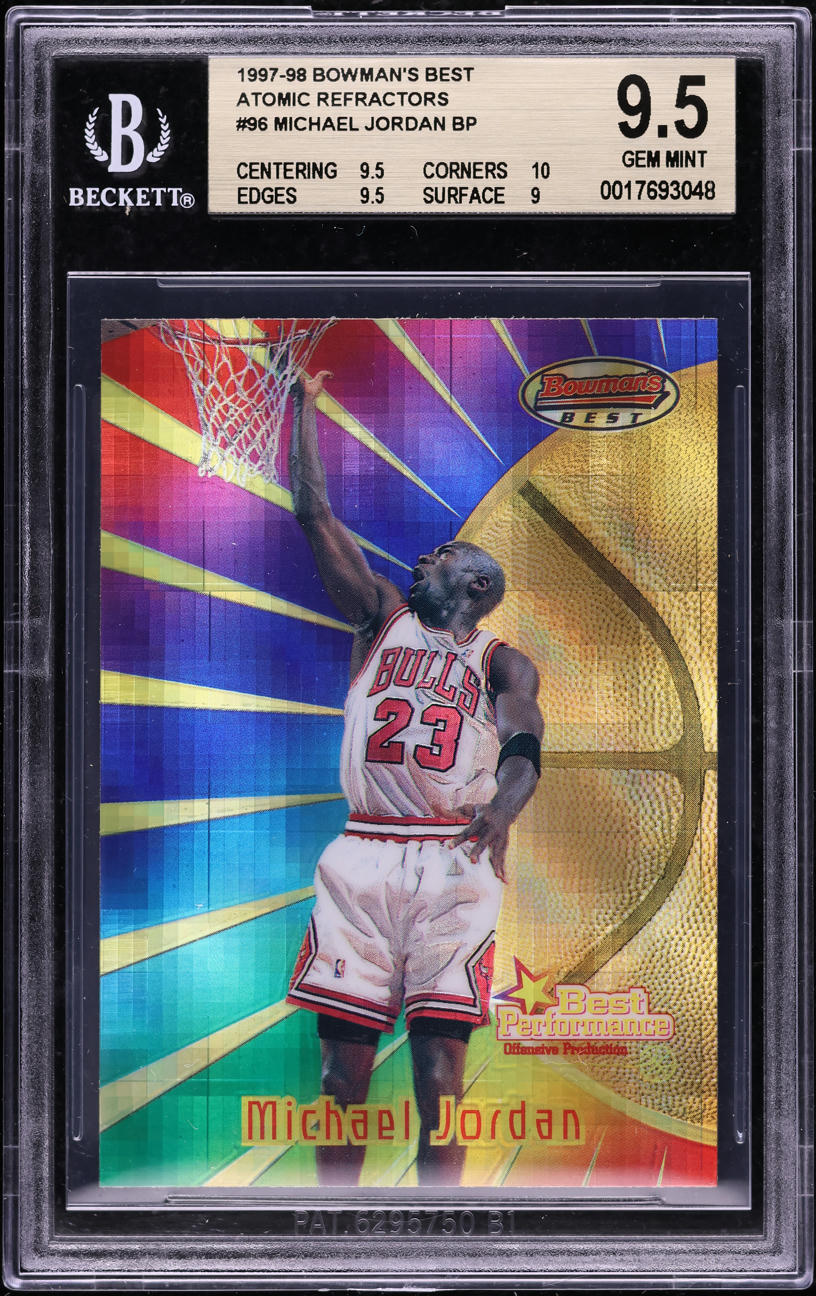 1997 Bowman's Best Atomic Refractor Michael Jordan #96 BGS 9.5 GEM MINT
