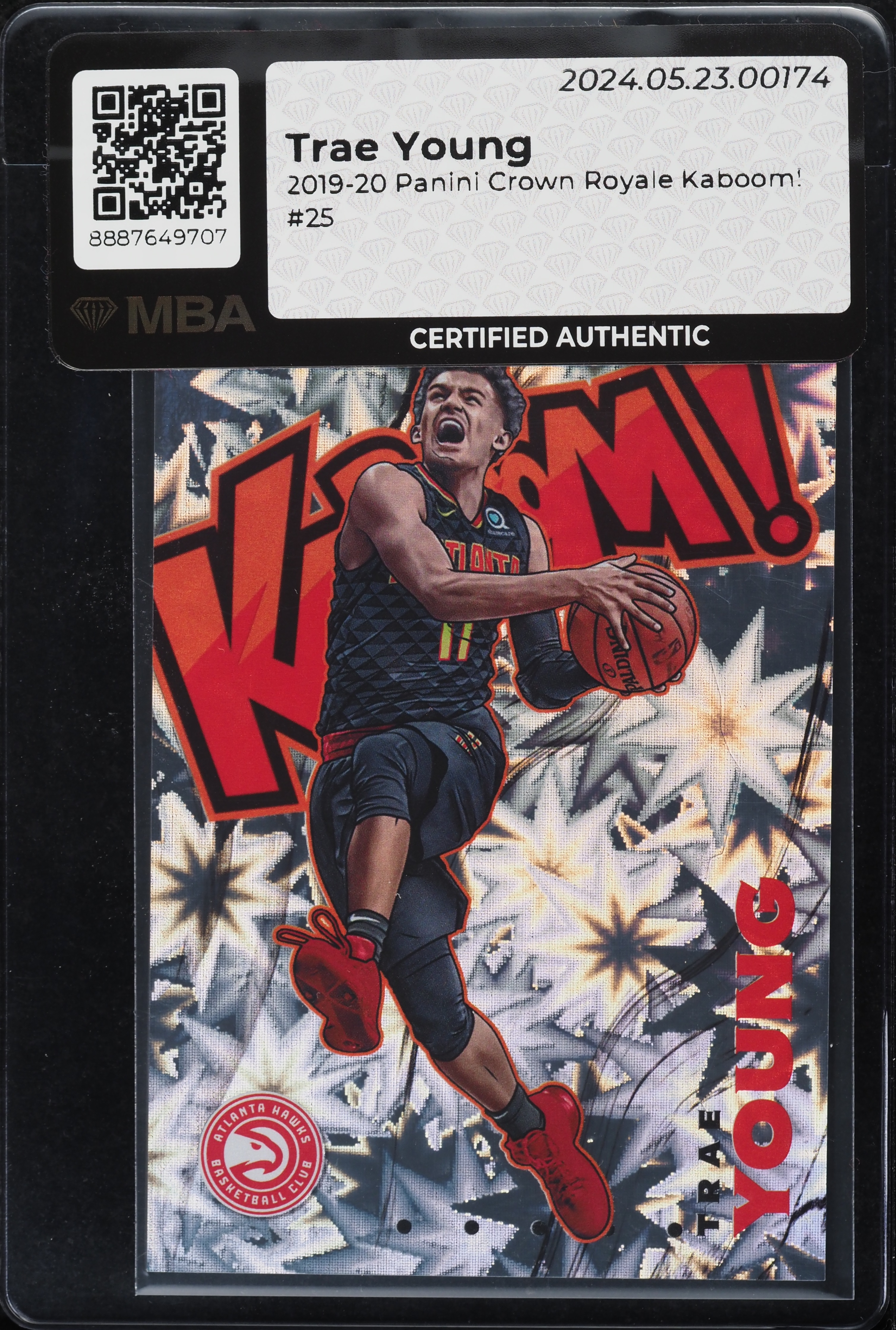 2019 Crown Royale Kaboom! Trae Young #25 MBA AUTH