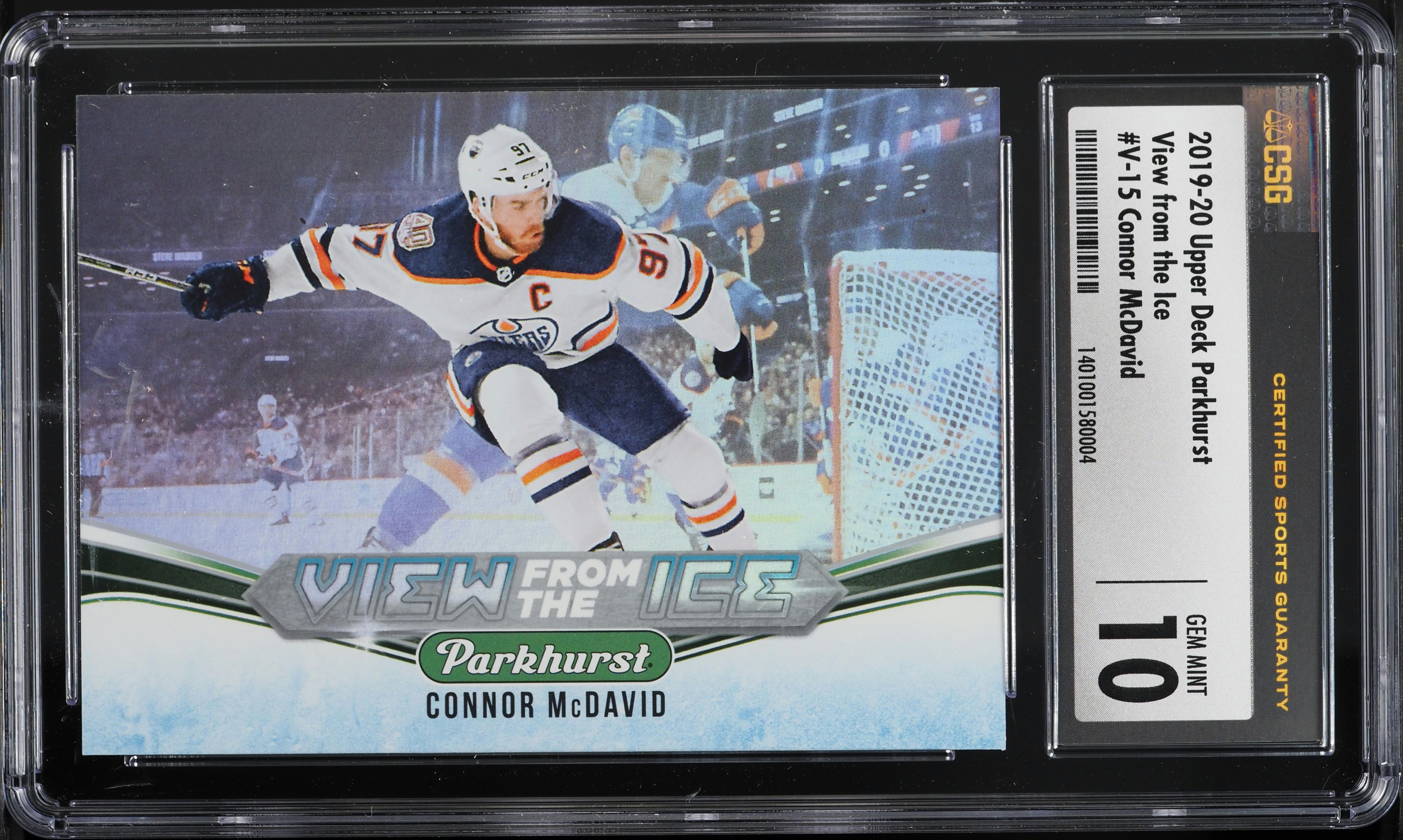 2019 Upper Deck Parkhurst View From The Ice Connor McDavid #V-15 CSG 10 GEM MINT