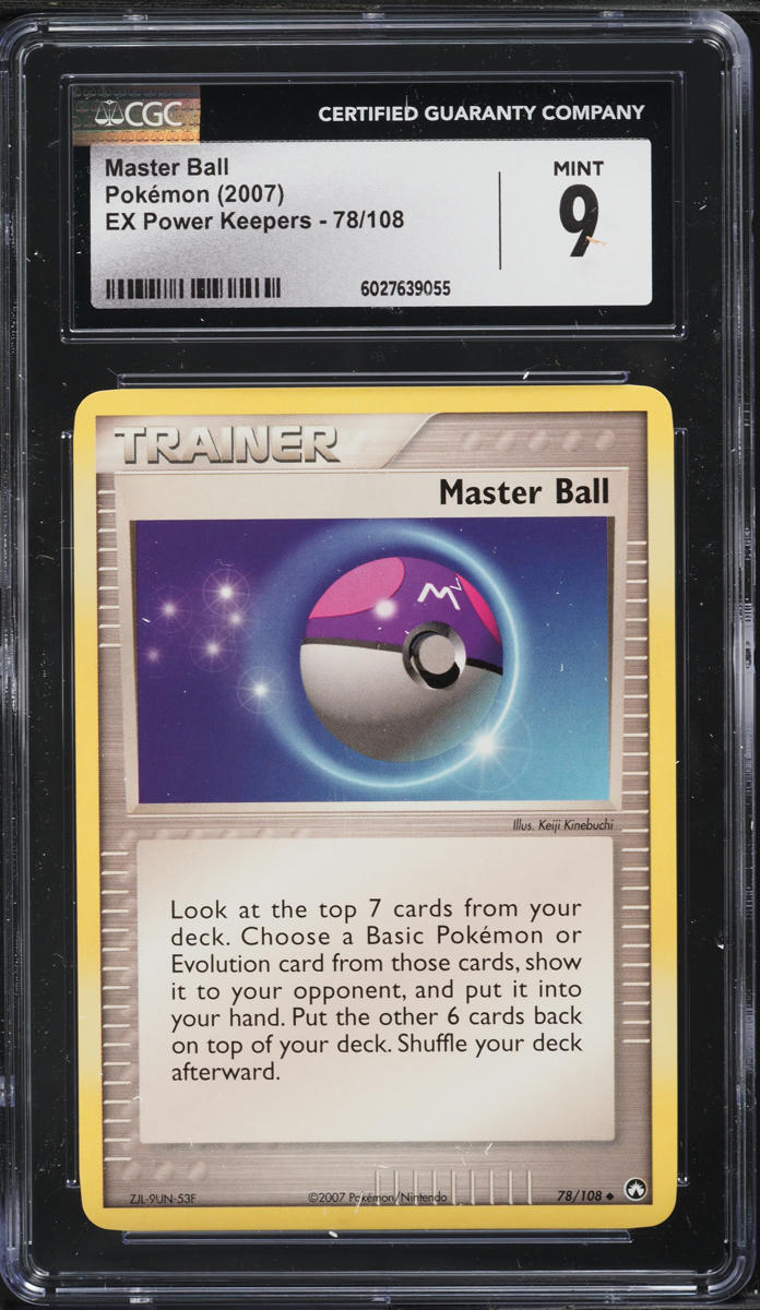 2007 Pokemon EX Power Keepers Master Ball #78 CGC 9 MINT