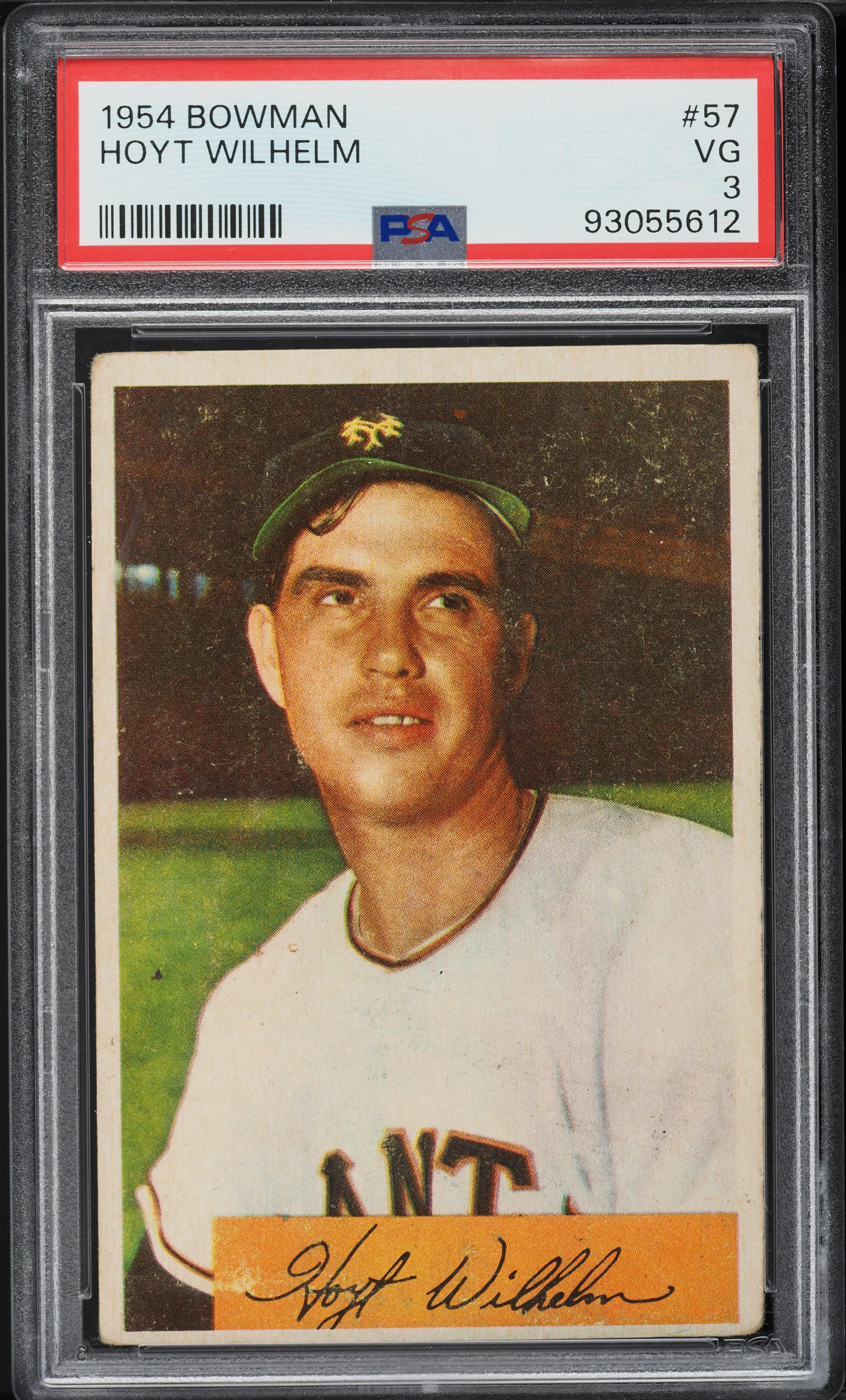 1954 Bowman Hoyt Wilhelm #57 PSA 3 VG
