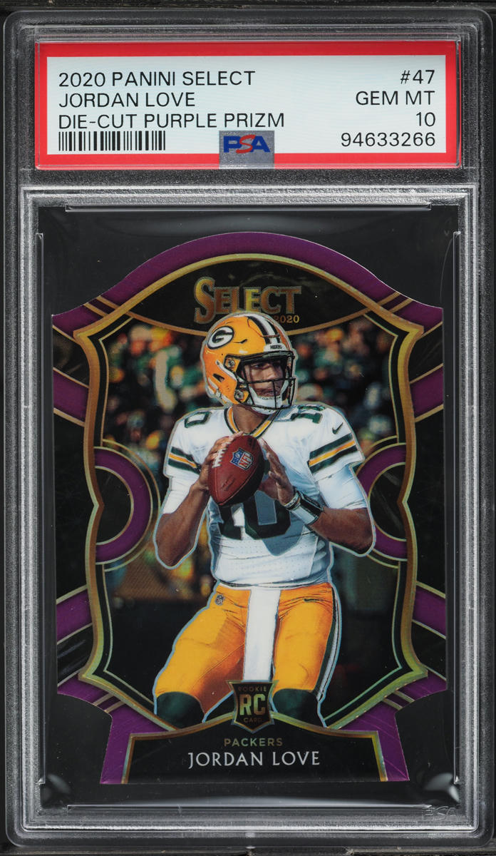 2020 Select Concourse Purple Prizm Die-Cut Jordan Love ROOKIE #47 PSA 10 GEM