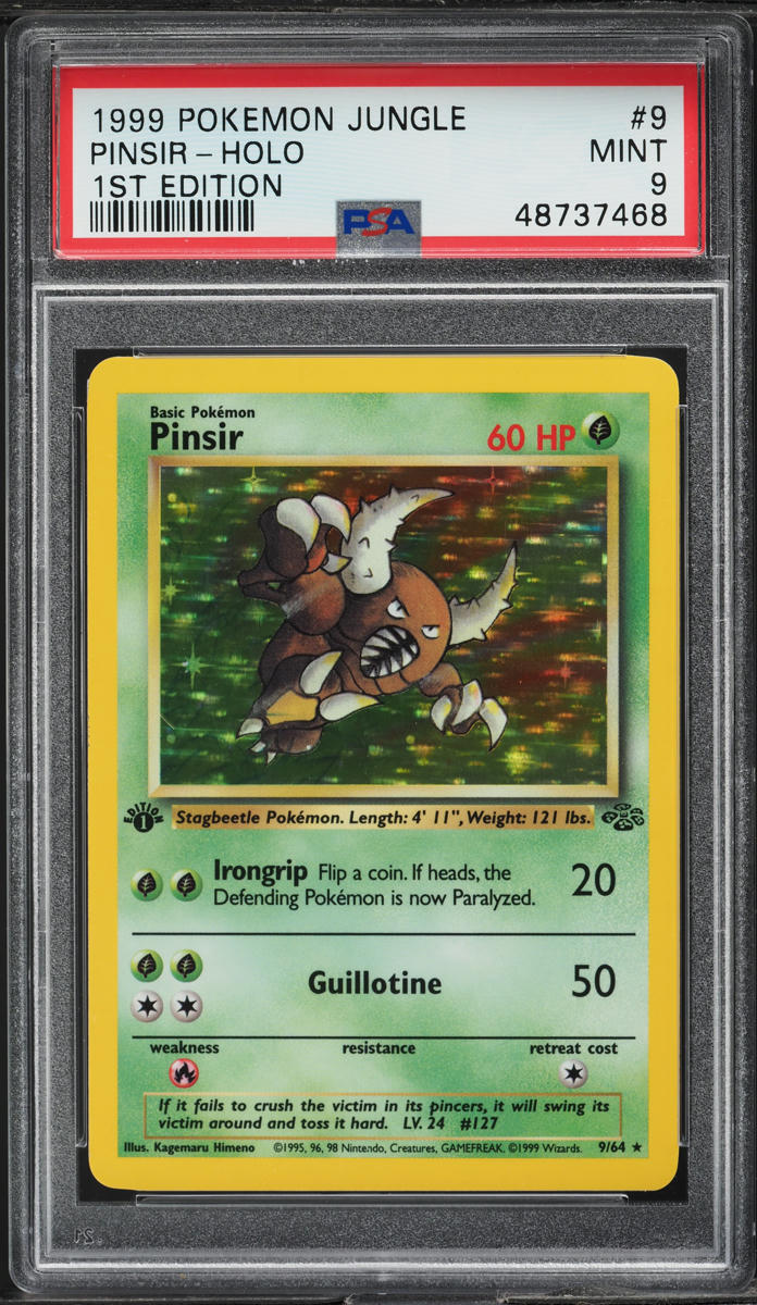 1999 Pokemon Jungle 1st Edition Holo Pinsir #9 PSA 9 MINT