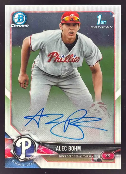 2018 Bowman Draft Chrome Pick Autographs #CDA-AB Alec Bohm Auto