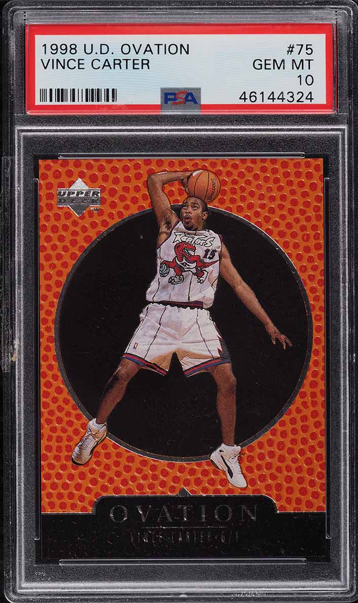 1998 Upper Deck Ovation Vince Carter ROOKIE #75 PSA 10 GEM MINT