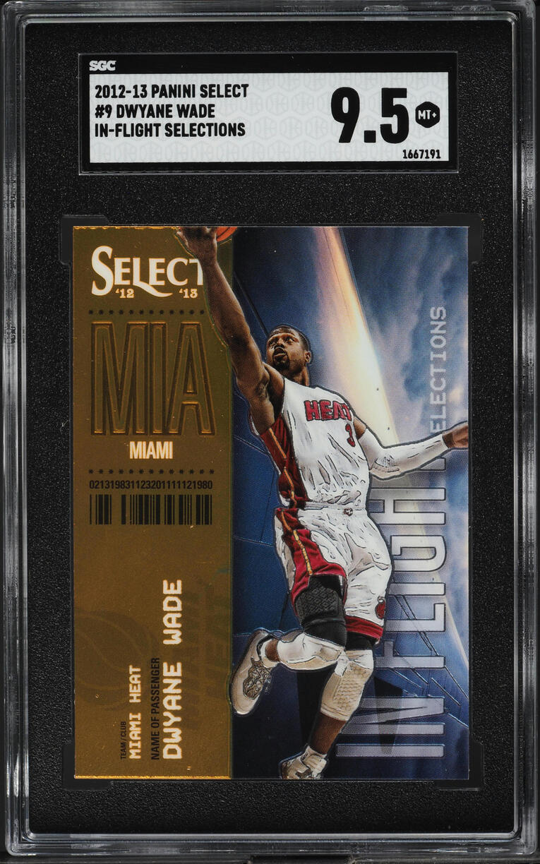 2012 Select In-Flight Selections Dwyane Wade #9 SGC 9.5 MINT+