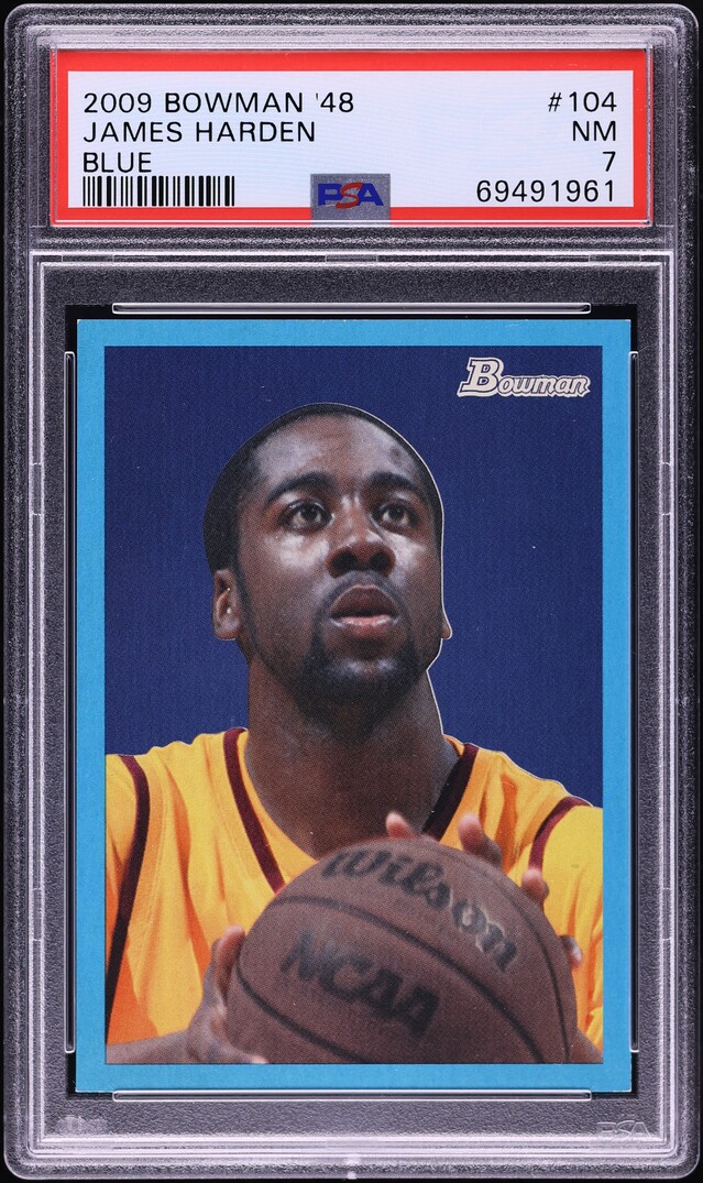 2009 Bowman '48 Blue James Harden ROOKIE /1948 #104 PSA 7 NRMT