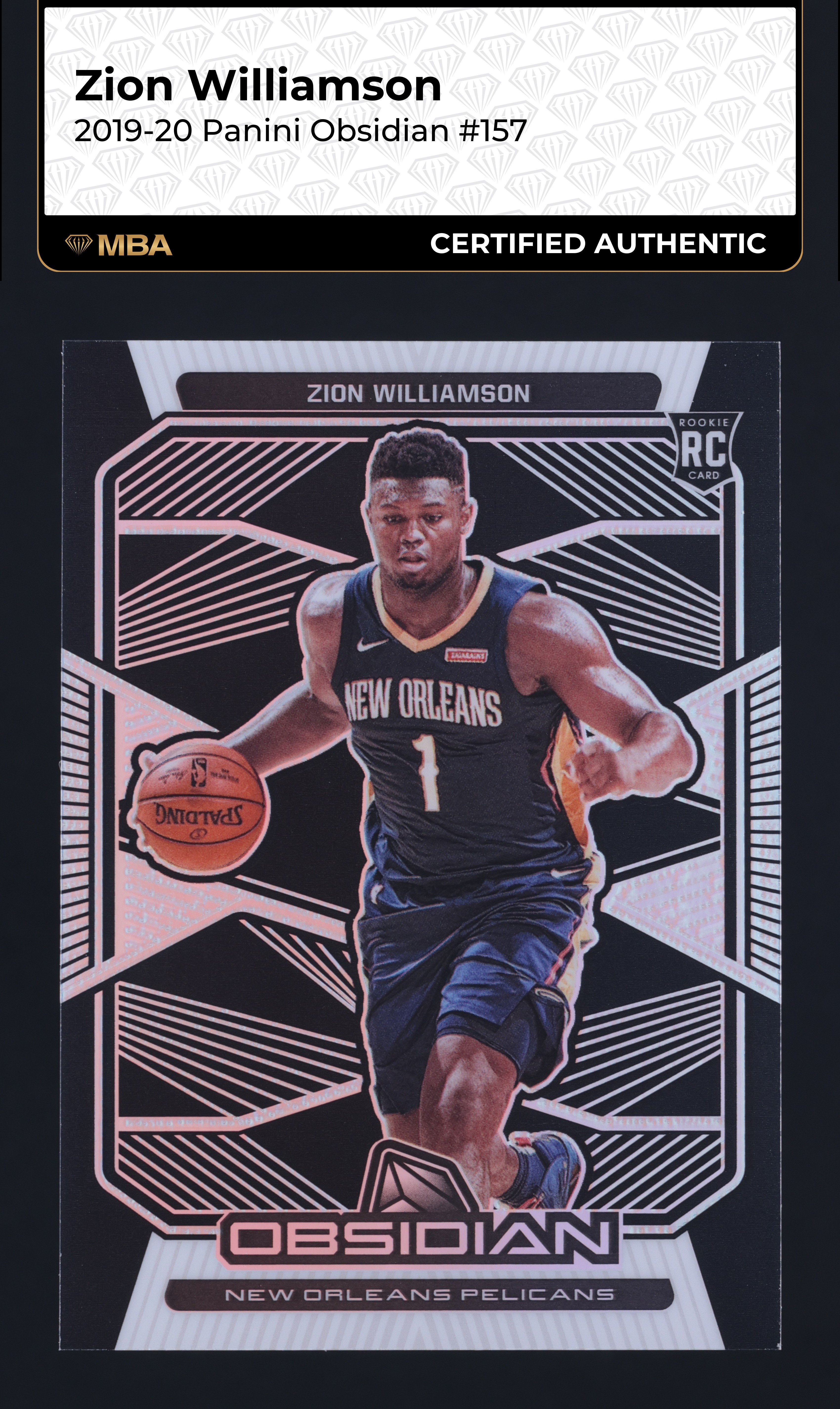 2019 Panini Obsidian Zion Williamson ROOKIE #157 MBA AUTH