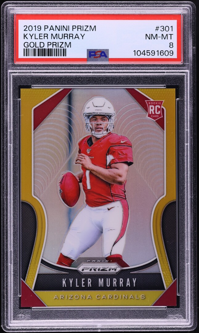 2019 Panini Prizm Gold Kyler Murray ROOKIE /10 #301 PSA 8 NM-MT