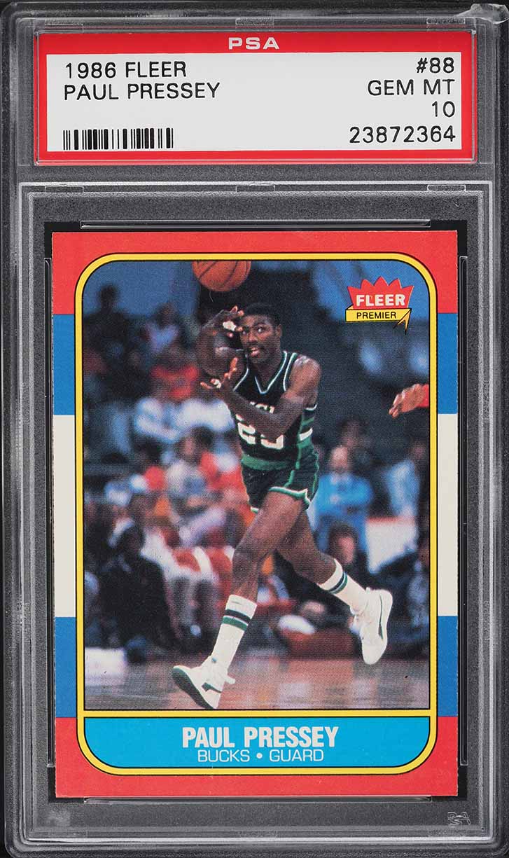 1986 Fleer Basketball Paul Pressey #88 PSA 10 GEM MINT