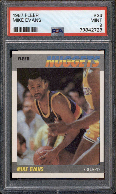 1987 Fleer #36 Mike Evans PSA 9