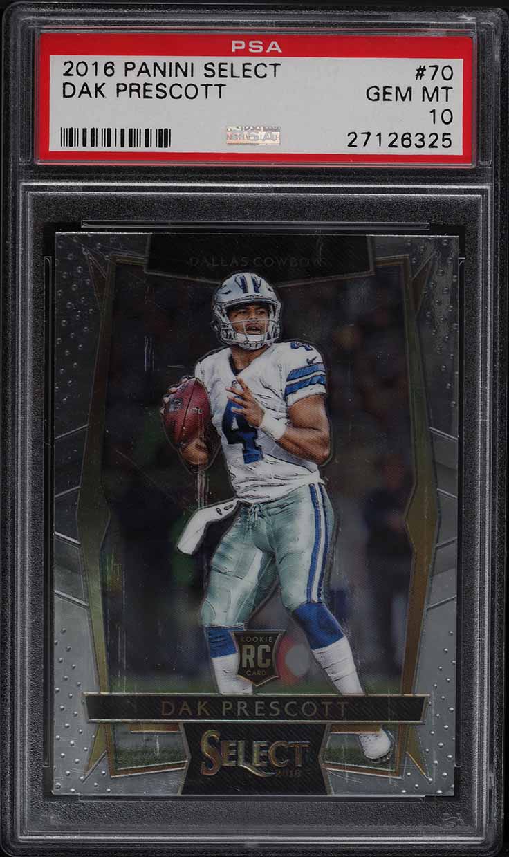 2016 Select Football Dak Prescott ROOKIE RC #70 PSA 10 GEM MINT