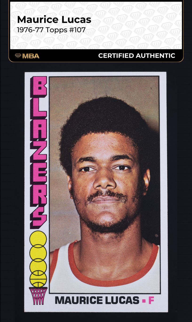 1976 Topps Basketball Maurice Lucas #107 MBA AUTH