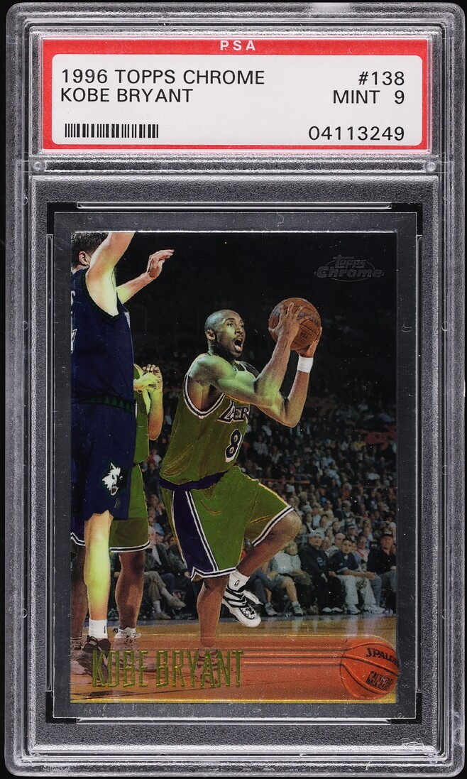 1996 Topps Chrome Kobe Bryant ROOKIE #138 PSA 9 MINT
