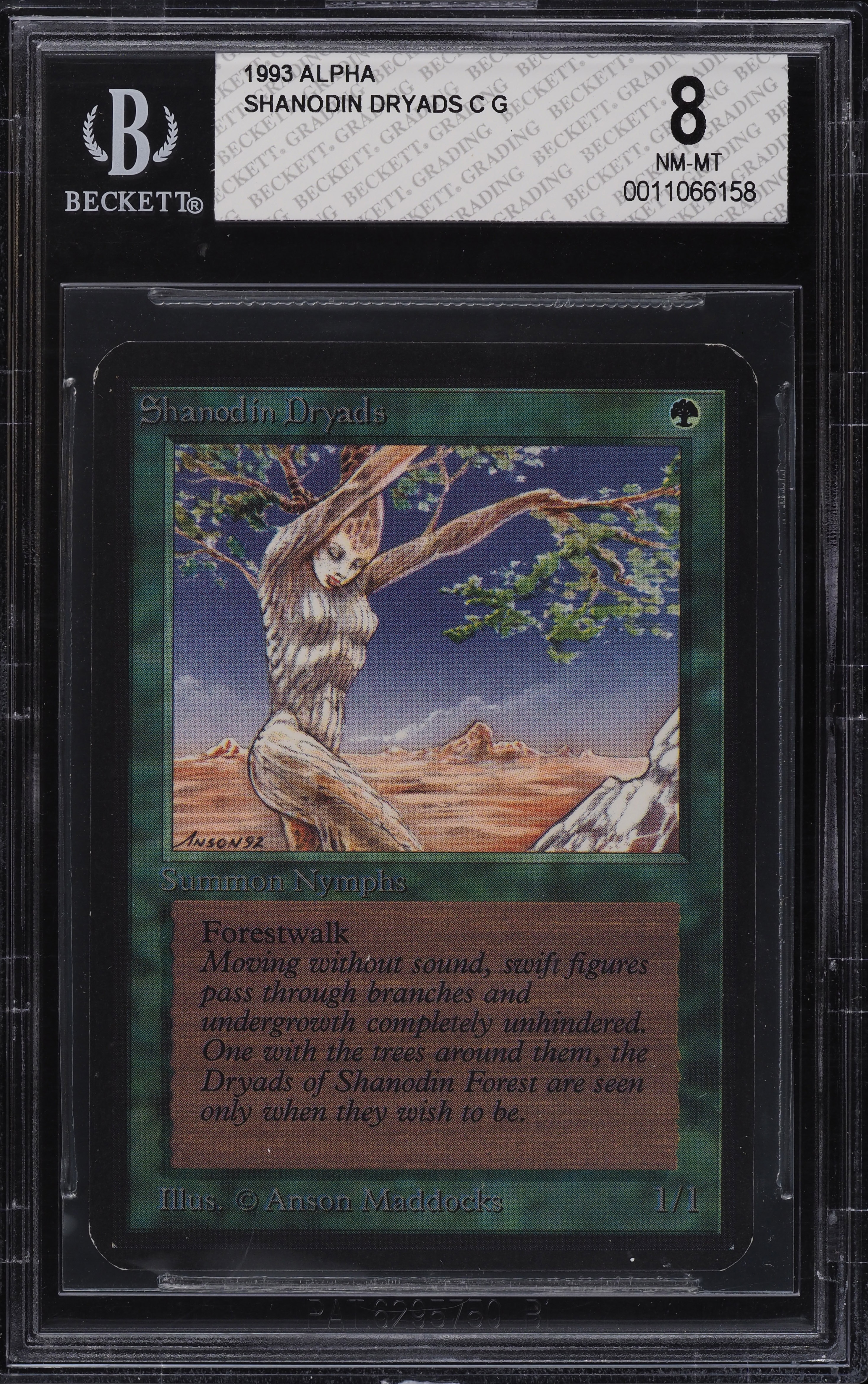1993 Magic The Gathering MTG Alpha Shanodin Dryads C G BGS 8 NM-MT