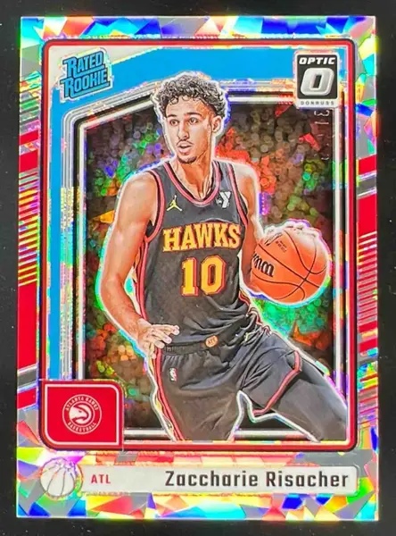 2024-25 Donruss Optic Rated Rookie Cracked Ice #268 Zaccharie Risacher RC /25