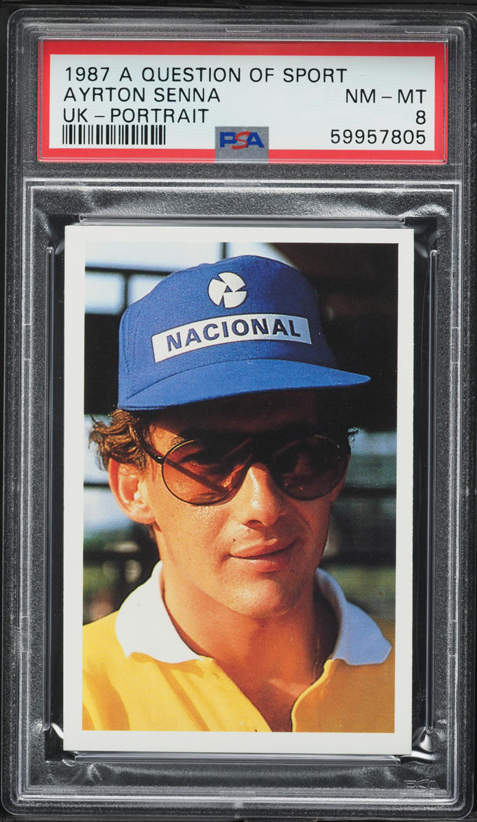 1987 A Question Of Sport UK Portrait Ayrton Senna ROOKIE PSA 8 NM-MT