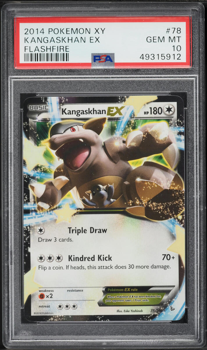 2014 Pokemon XY Flashfire Kangaskhan EX #78 PSA 10 GEM MINT